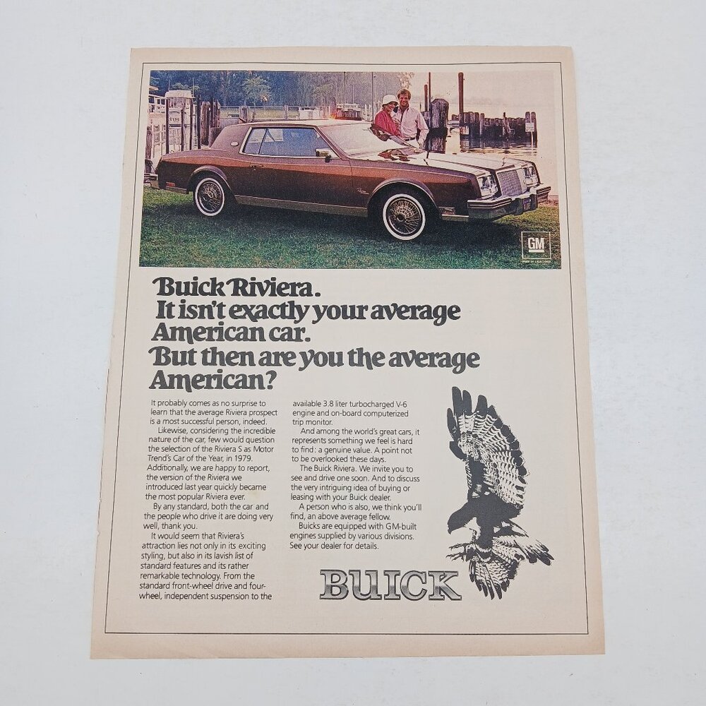 1979 Buick‎ Riviera General Motors GM Advertising Print Ad